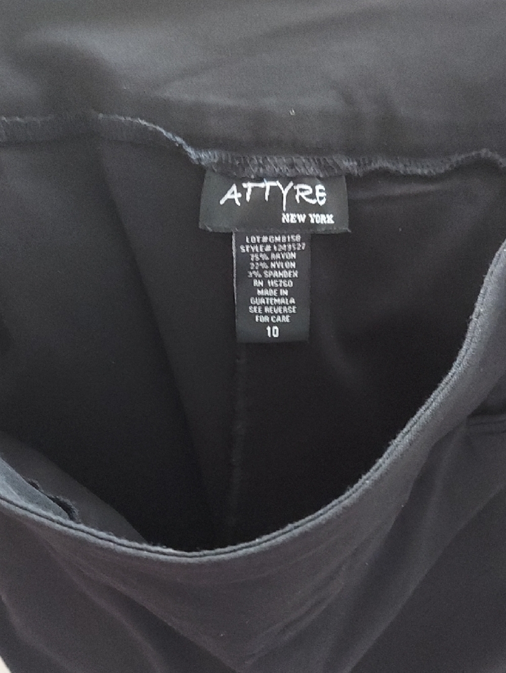 Attyre Black Skort with Streamlined Fit - Picture 2 of 4